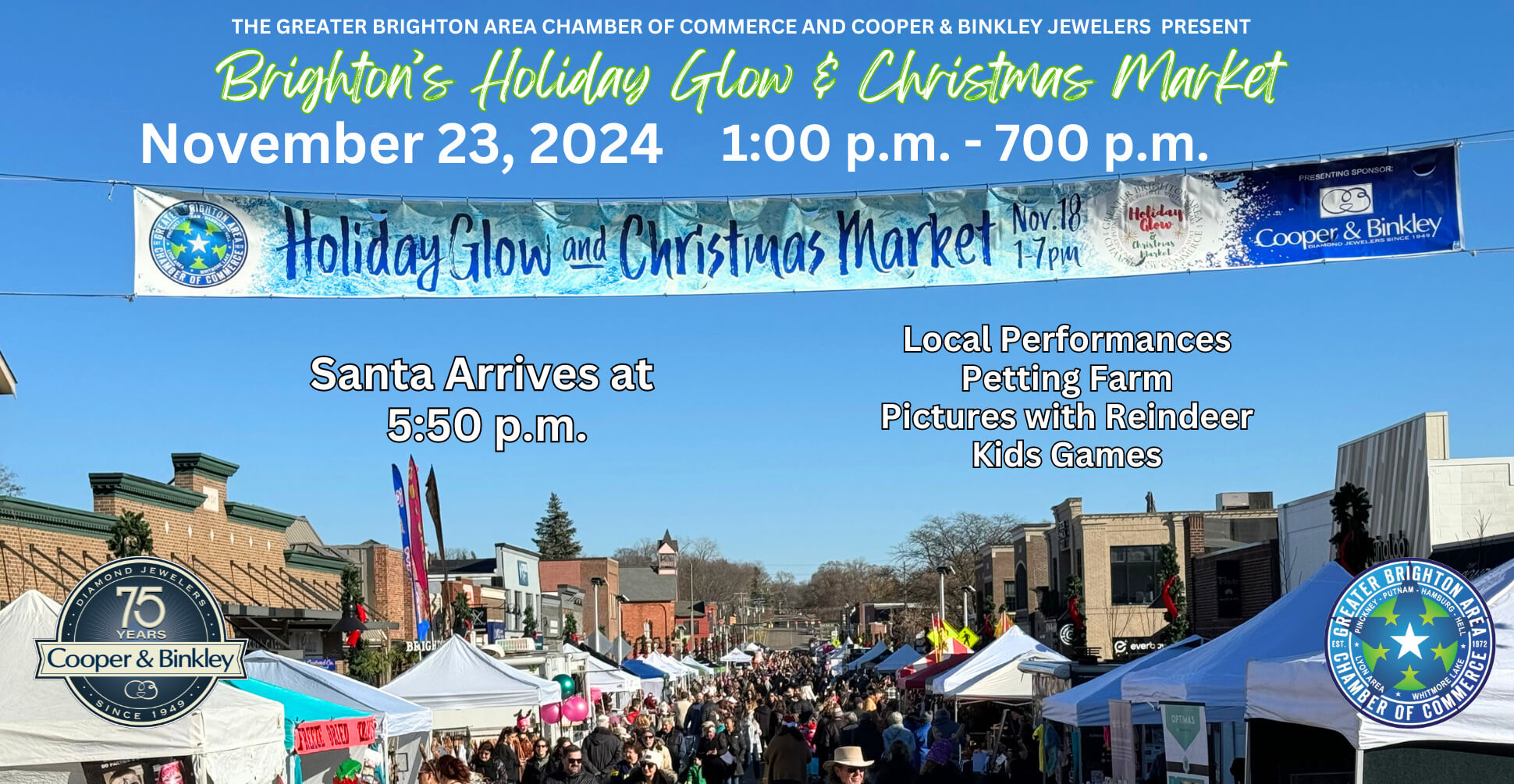 Holiday Glow & Christmas Market Greater Brighton Area Chamber of Commerce